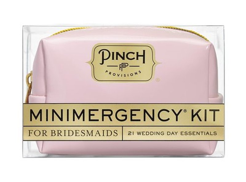 Pinch Provisions Minimergency Kit for Bridesmaids, Includes 21 Emergency Wedding Day Must-Have Essentials, Perfect Bridal Shower and Bridesmaids Proposal Gift, Pink Patent Leather
