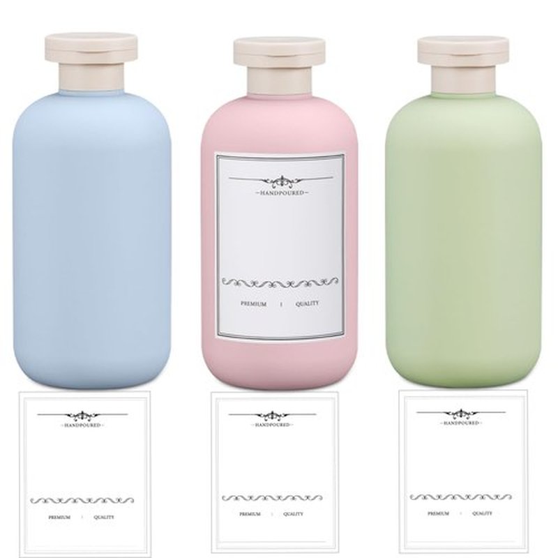 UMETASS Travel Shampoo Bottle, Empty Plastic Squeeze Bottles 10oz with Flip Cap, Lotion Container for Toiletries