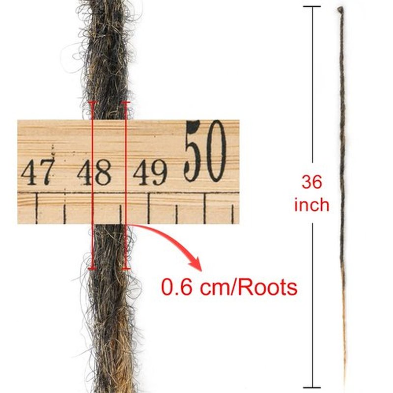 DAIRESS 36 Inch 20strands/pack Synthetic Dreadlocks Extensions Thin 0.6cm Soft Reggae Hair Hip-Hop Style Dread Extensions Long Crochet Braids For Hippie Dread locks Hair(1B-27,20strands/pack)