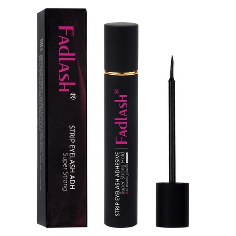 Eyelash Glue for False Lashes Super Strong Hold Eyelash Glue Black Lash Glue for False Lashes Waterproof Strip Lash Glue Professional Latex Free Sensitive Eyes