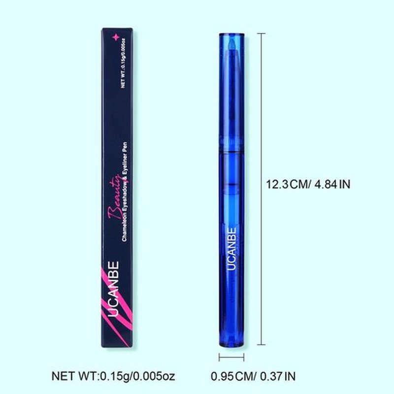 UCANBE Chameleon Eyeshadow & Eyeliner Gel Pencil-Multichrome Shifting Colors Metallic Glitter Eye Makeup,Waterproof Long-Lasting Smudge-Proof Multi-Dimensional Color (Teal Green to Rose Magenta)