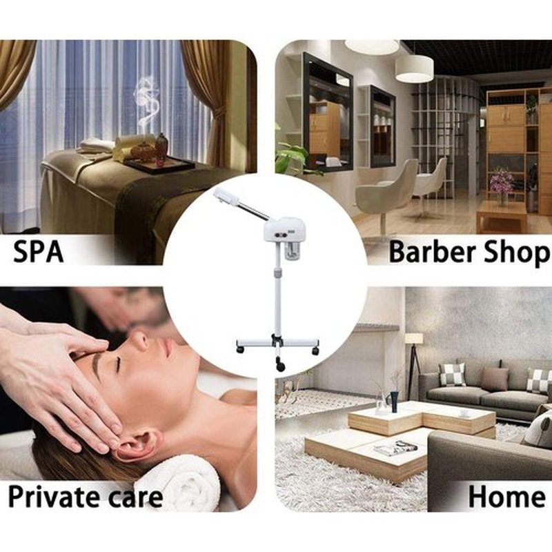Facial Steamers, Hot Ozone Face Steamer on Wheels for Facial, Professional Skin Care Equipment, Esthetician Steamer for Salon Beauty and Spa, Mist Face Steamer for Skin Care (2)