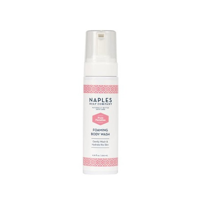 Naples Soap Company Foaming Body Wash - Paraben and Silicone-Free, Vegan Formula - Pure Paradise, 6.72oz