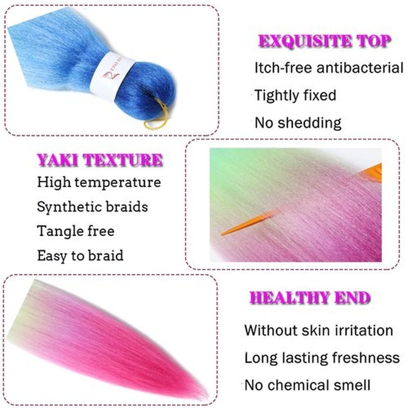 Pre Stretched Braiding Hair Extensions 30 Inch 3 Packs Crochet Twist Braids Hair High Temperature Synthetic Fiber Braid Hair Hot Water Setting（30",E7）