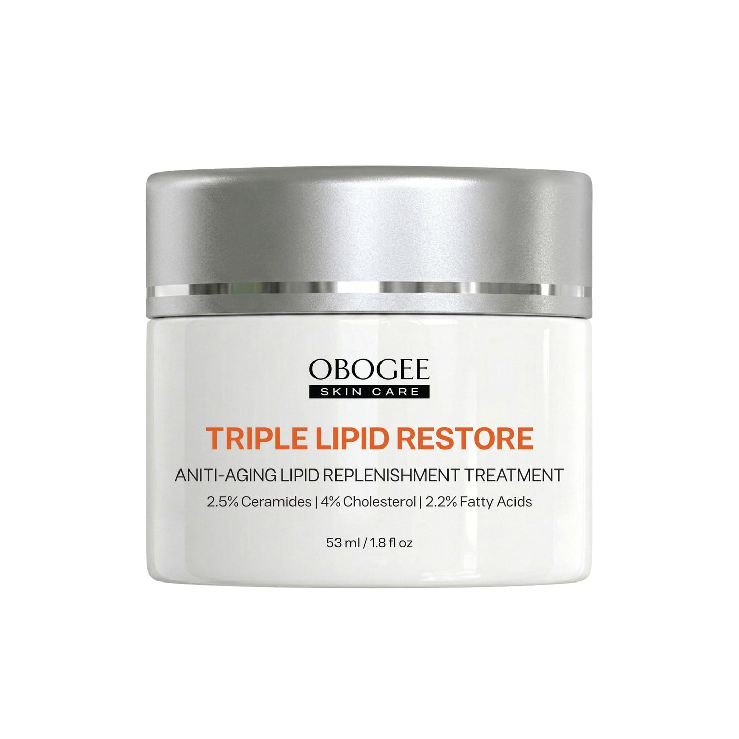 OBOGEE Triple Lipid Peptide - Restore & Fix Mature Skin Advanced Anti-Aging Cream for Radiant, Smooth Skin for Face & Neck (53 ml /1.8 fl oz)