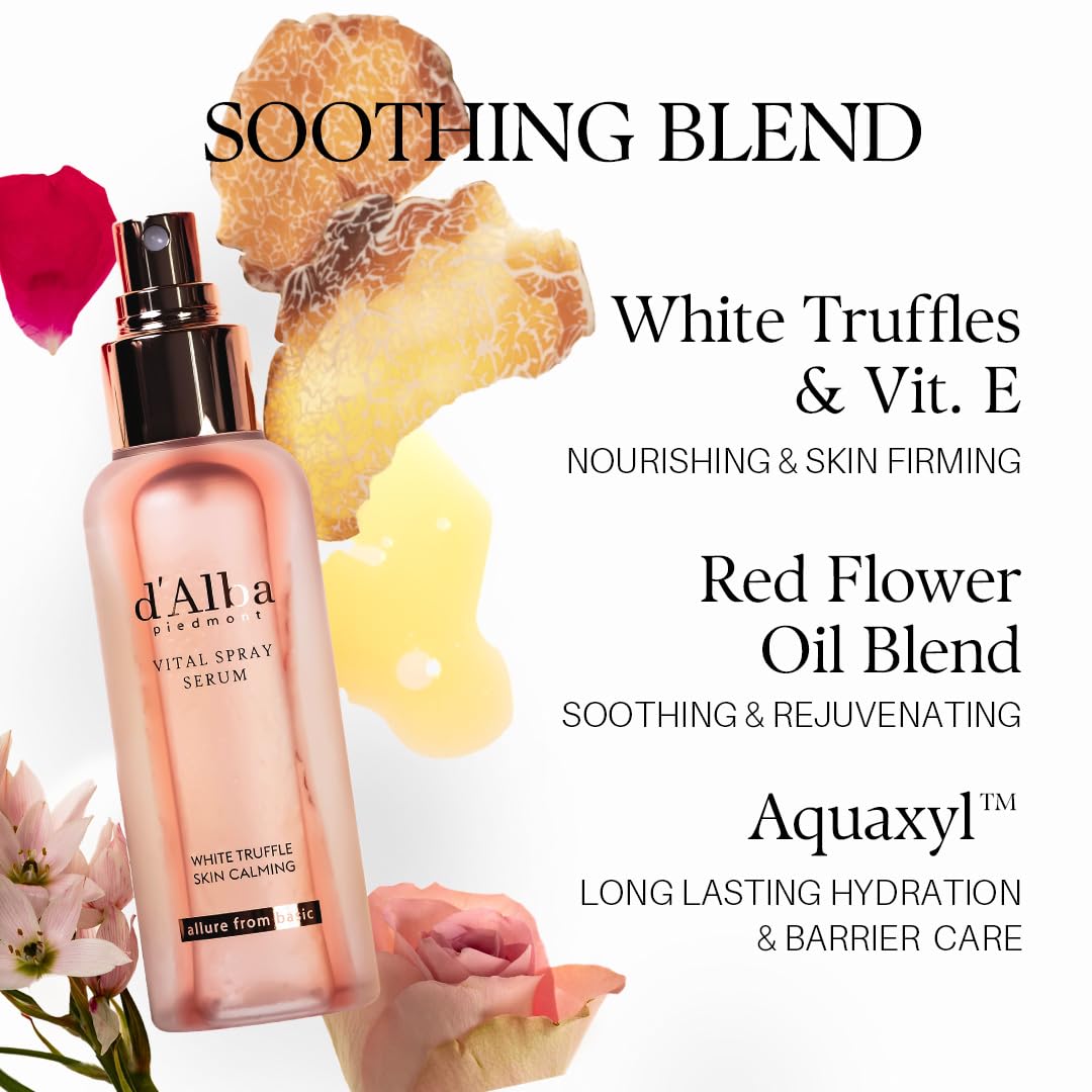 d'Alba White Truffle Vital Spray Serum, 3.38 fl oz (100 ml)