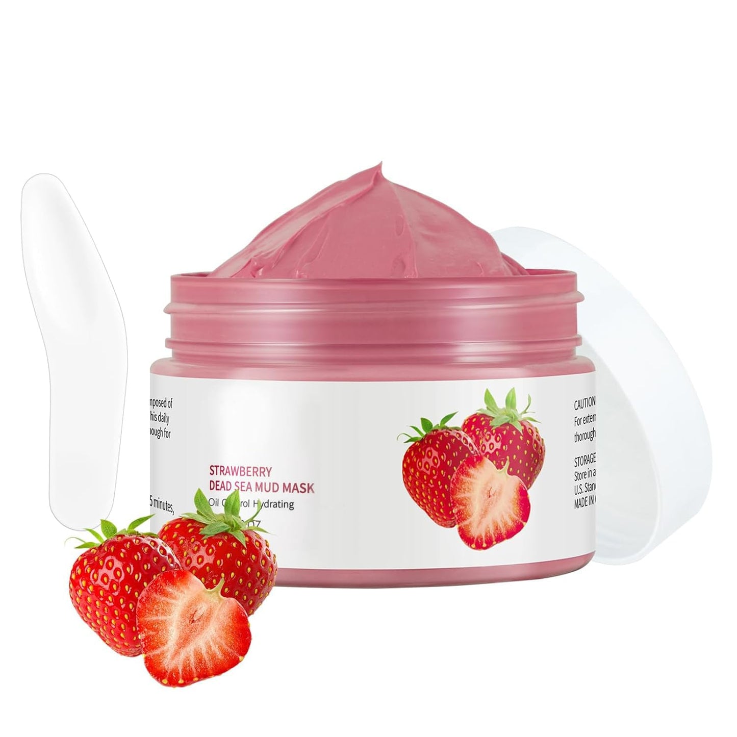 GUOYAOLIFU Clay Mud Face Mask for Women,Strawberry Dead Sea Mud Facial Mask Skincare,Deeping Cleansing,Oil Control,Hydrating Face Cleaning Clay Masks for All Skin Types (4.2OZ)