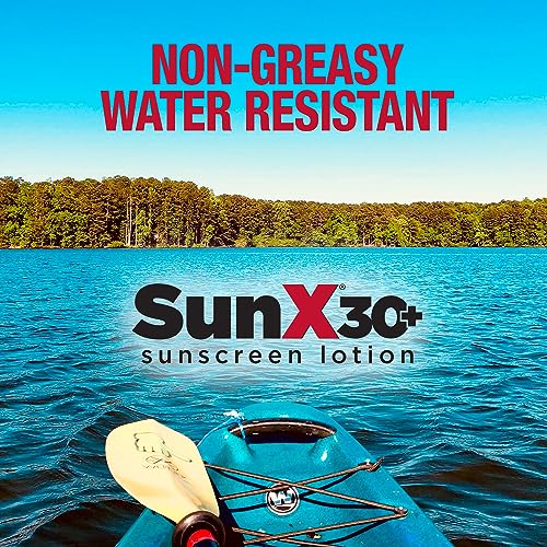 CoreTex Sun X 30+ SPF Sunscreen Lotion - 1oz. Bottle of USA-Made, REEF Compliant, Broad Spectrum Sunscreen Lotion - Paraben, Oxybenzone, & White Cast Free Water Resistant Sunscreen (up to 80 Minutes)