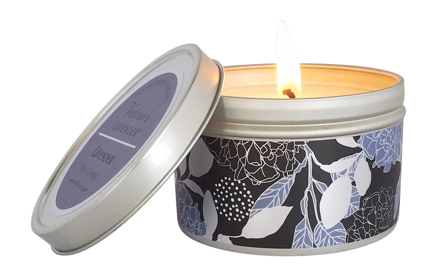 Lavender Luxury Scented Candles 8 Oz - Scented Candles for Home and Relaxation with Essential Oil, Ideal Soy Wax Aromatherapy, Made in the USA, Aesthetic & Romantic by Victoria's Lavender