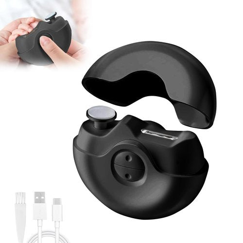 Muoyid Electric Nail Clipper - 2 in 1 Electric Polishing Automatic Nail Clippers, Rechargeable | Dual-Speed Adjustment | Nail Chip Storage, Automatic Nail Clippers for Adults Seniors Babies and Kids