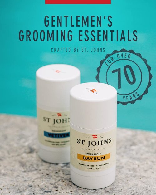 St Johns Vetiver Aluminum Free Deodorant | Long-Lasting, Odor Resistant, & Soothing | Clear Deodorant Stick | Odor-Free Deodorant Made of Natural Compounds | Vetiver Deodorant For Men (2.6 oz Stick)