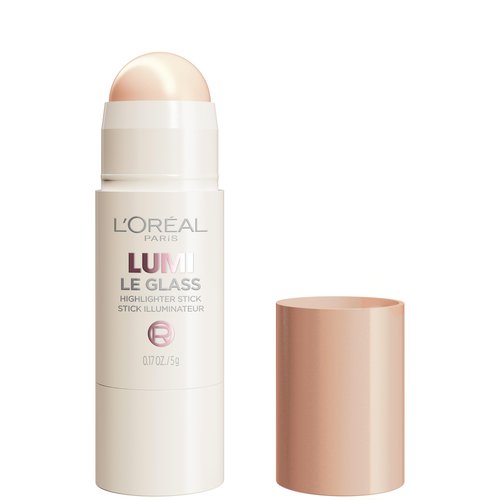 L’Oréal Paris Lumi Le Glass Highlighter Stick, Reflective, Translucent, Glassy Highlighter for Face and Body, 610 Glassy Pearl Eclat, 0.25 Oz