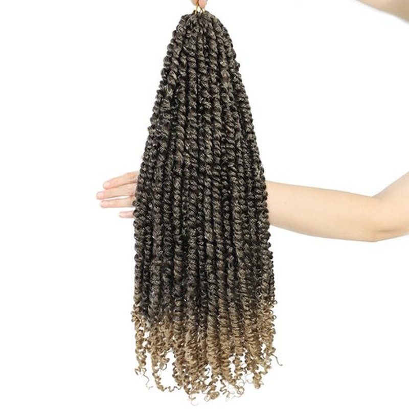 Felek Passion Twist Crochet Hair 24inch 8 Packs Pre Looped Twist Crochet Hair For Black Women Natural Soft Ombre Brown Pre Twisted Passion Twist Crochet Hair (T27, 24inch)