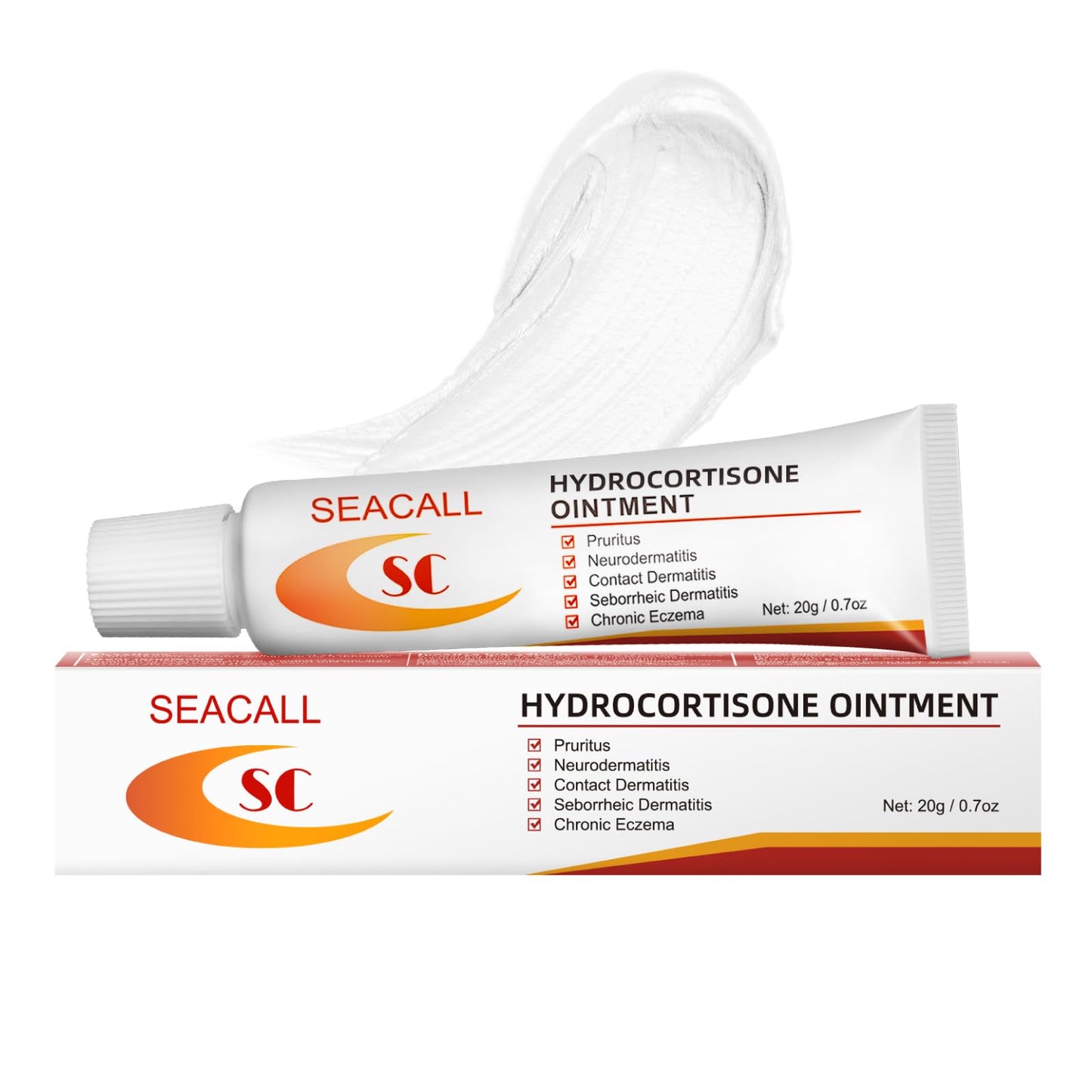 Seacall Hydrocortisone Cream - OTC Anti-Itch Relief for Eczema, Dermatitis & Skin Irritations | Maximum Strength Topical Treatment