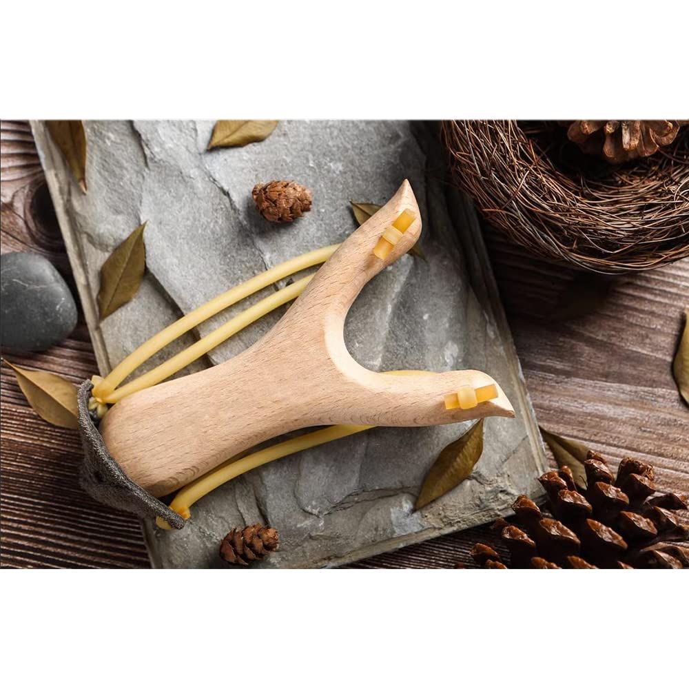 RWHXRWY Beginner-Friendly Wooden Catapult Toy, Outdoor Hunting Skill-Training Catapult Toy, Used for Enhancing Focus, Physical Coordination and Muscle Control, as Well as Relieving Stress. 4 Pack