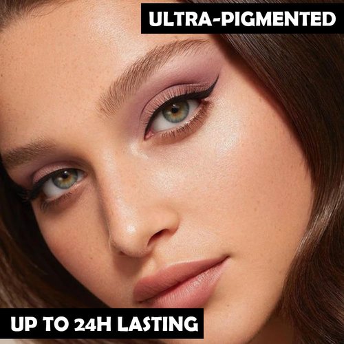 HHLTOH Eyeshadow Single Matte, High-Pigment Monochrome Eye Shadow Pressed Powder, Everyday Velvety Silky Eye Makeup Looks, Professional Long-Lasting Waterproof Eyeshadow Palette, Pink Purple 03