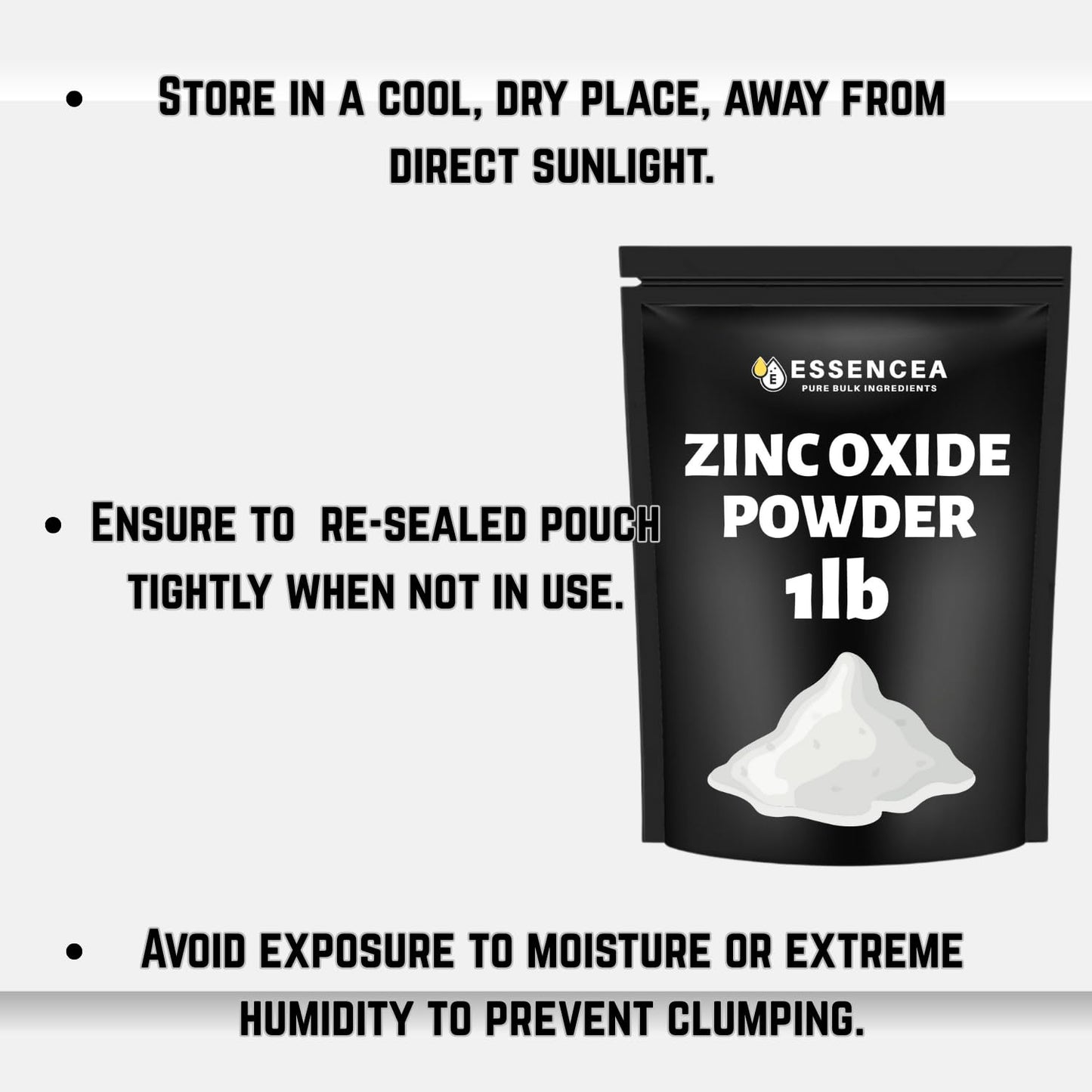 Essencea Zinc Oxide Powder 1lb, 16 Ounces