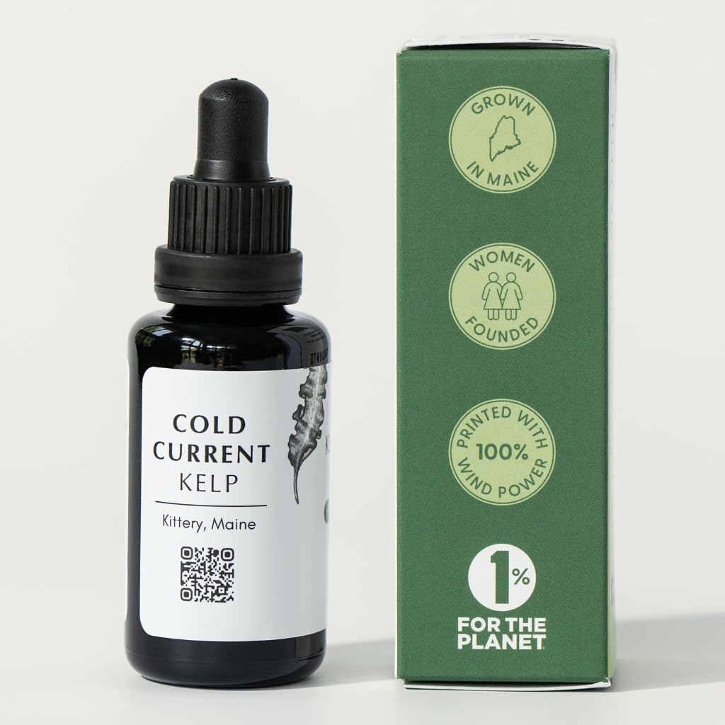 KelpGlow Facial Oil with Kelp Extract - Fragrance Free - Nourishing Face Oil for Glowing Skin - Clean & Natural Ingredients, Non-Greasy Formula - 30ml/1oz