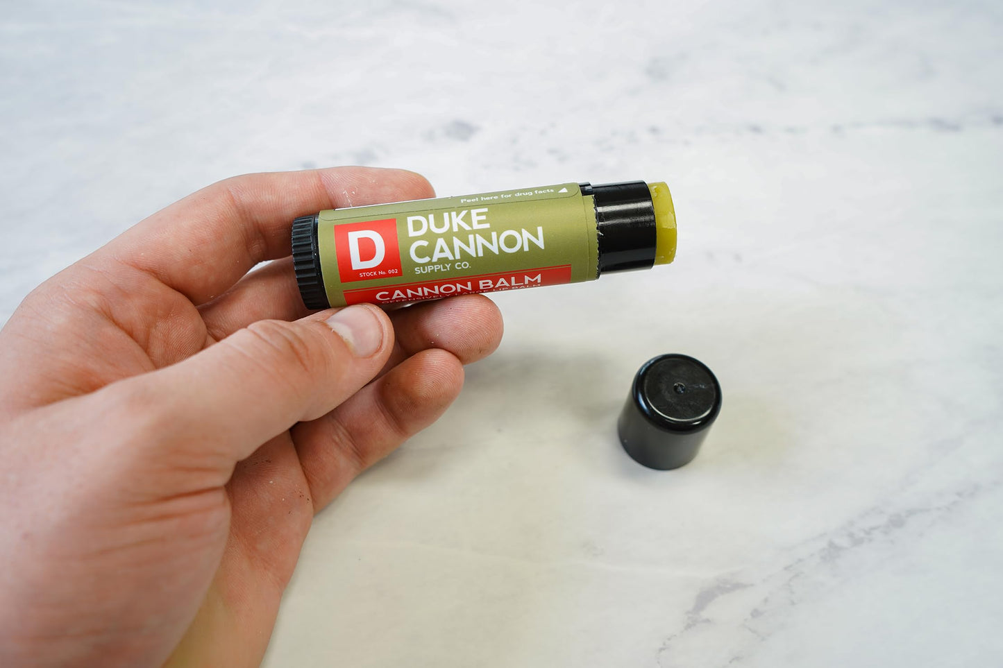 Duke Cannon Balm Tactical Lip Balm with SPF 15, 0.56oz – Premium Lip Protector with Organic Ingredients, Fresh Mint Flavor, Natural Beeswax, Coconut & Shea Butter, UV Protection