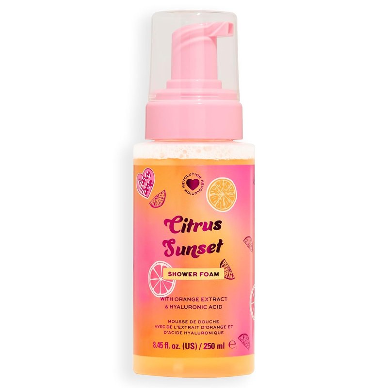 Citrus Sunset Shower Foam - Moisturizing Body Wash with Hyaluronic Acid | Sweet Citrus Scent, 8.45 fl oz