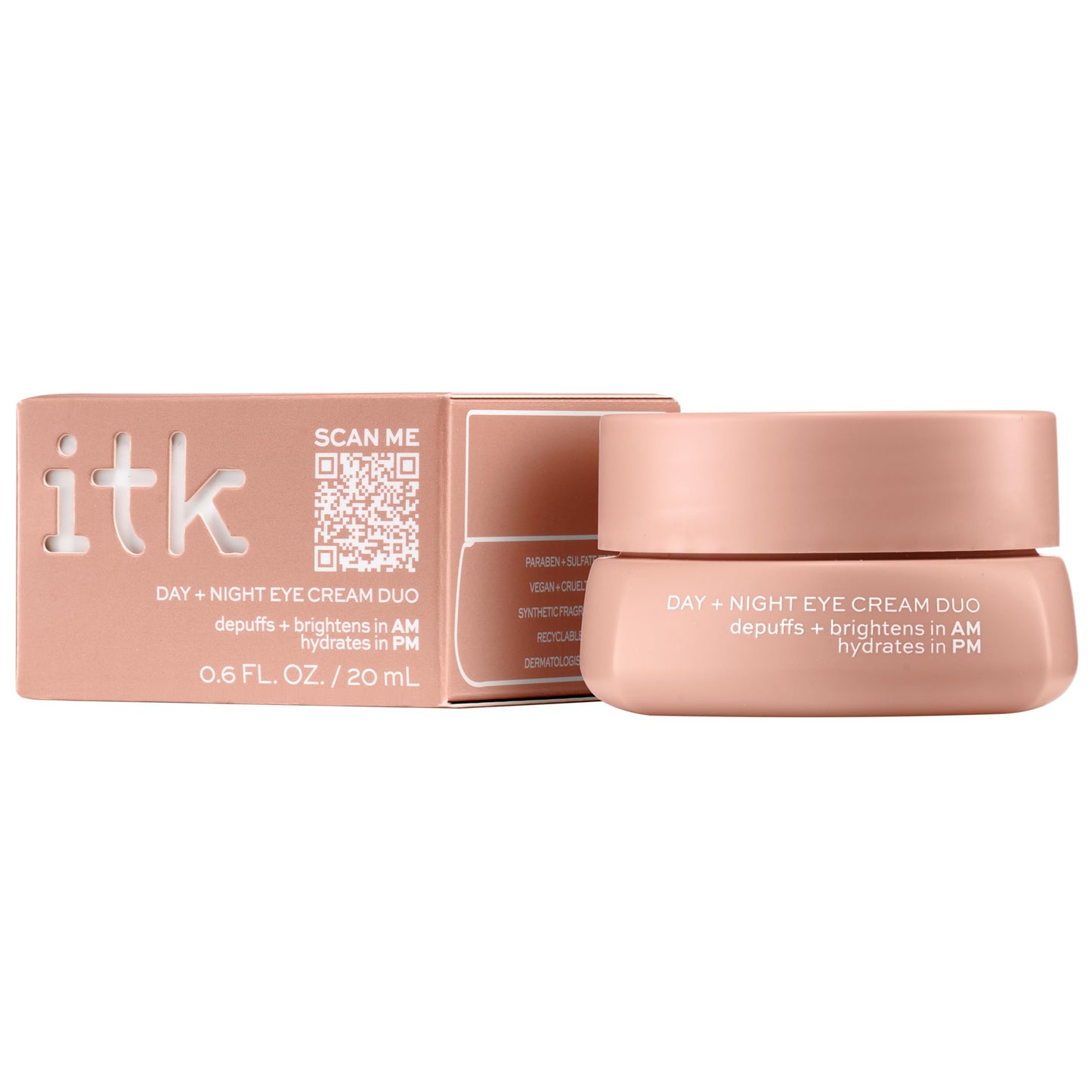 ITK Skincare Eye Cream Set - Caffeine Infused Under Eye Stick + Anti Aging Day + Night Eye Cream with Vitamin C and Ceramides - Brighten + Depuff - Hydrate, Firm + Reduce Puffiness - Skincare Set