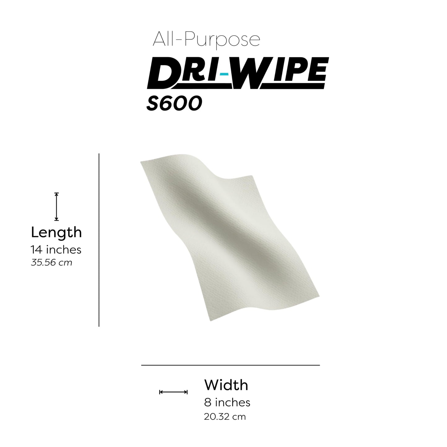 Dri-Wipe S600 by SMPLY Brands – All-Purpose Disposable Wipes, 10 Boxes of 126 (1,260 Total), Strong Alternative to Shop Towels & Paper Towels, 8" x 14" Center-Pull Sheets