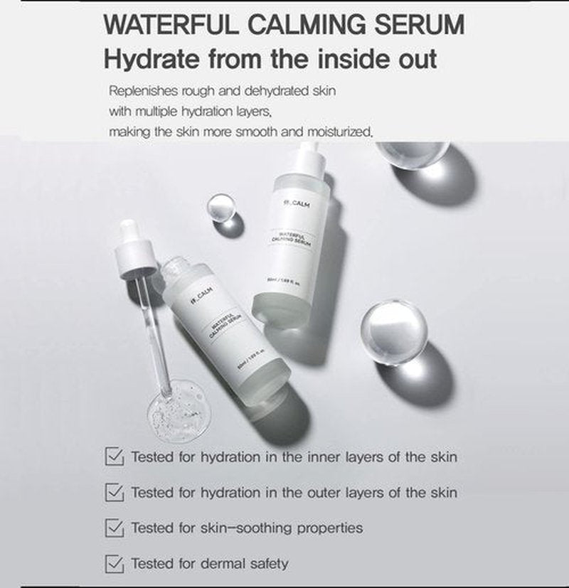 Waterful Calming Serum – 86% Succulent Extract, Niacinamide & Hyaluronic Acid for Deep Hydration & Soothing | Vegan, Fragrance-Free Korean Skincare for Oily, Sensitive & Acne-Prone Skin -1.69 fl.oz.