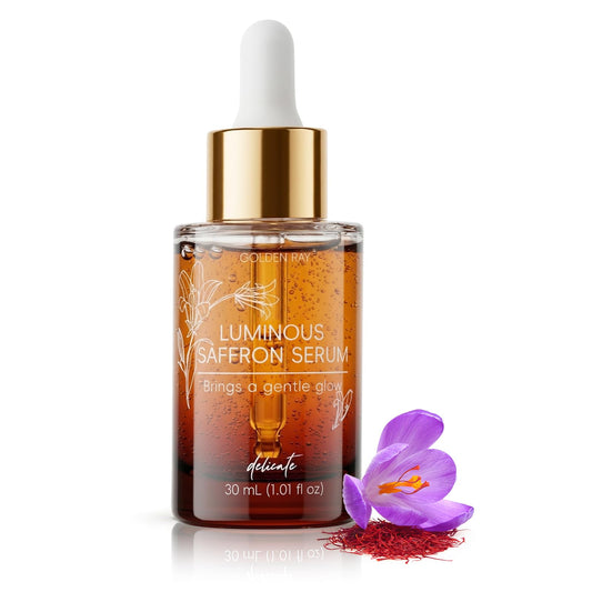 Brightening Saffron Serum,Natural Radiance Enhancer, Skin Tone Evener,Luminous Complexion,1.01 Floz