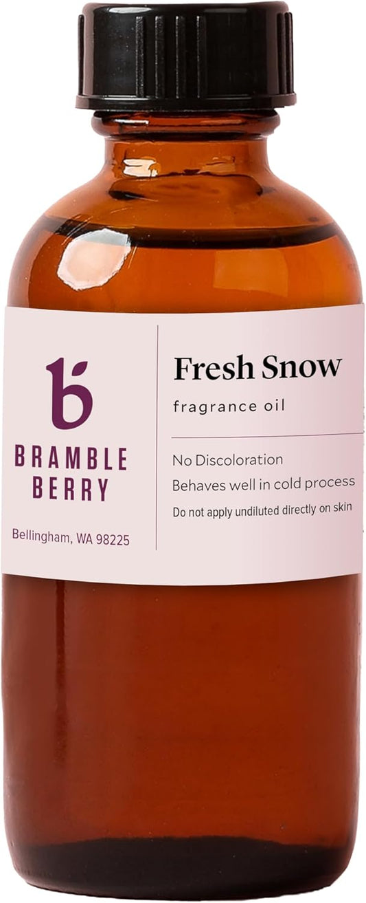 Bramble Berry Fragrance Oil - Fresh Snow Scent for Soap Making, Lotions & Candles | 2 oz, Vegan & Skin Safe