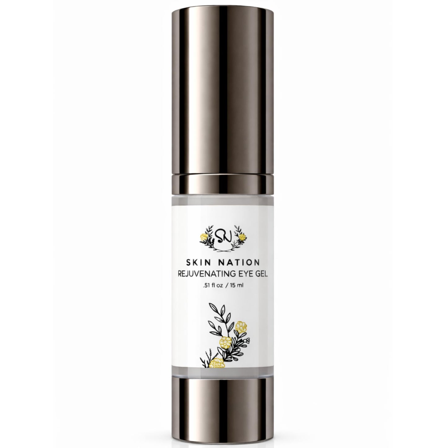 Skin Nation Rejuvenating Eye Gel, Super Hydrating with Peptides, Hyaluronic Acid and Green Tea, Lightweight Plant Based Under Eye Cream for Puffiness, Dark Circles and Smooth Skin