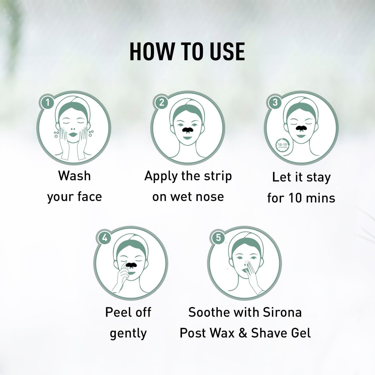 Sirona Blackhead Remover Bamboo Charcoal Nose Strips for Women – Pack of 8 | Painless & Instant Removal of Whiteheads, Blackheads, Pore Cleanser, Dirt & Oil