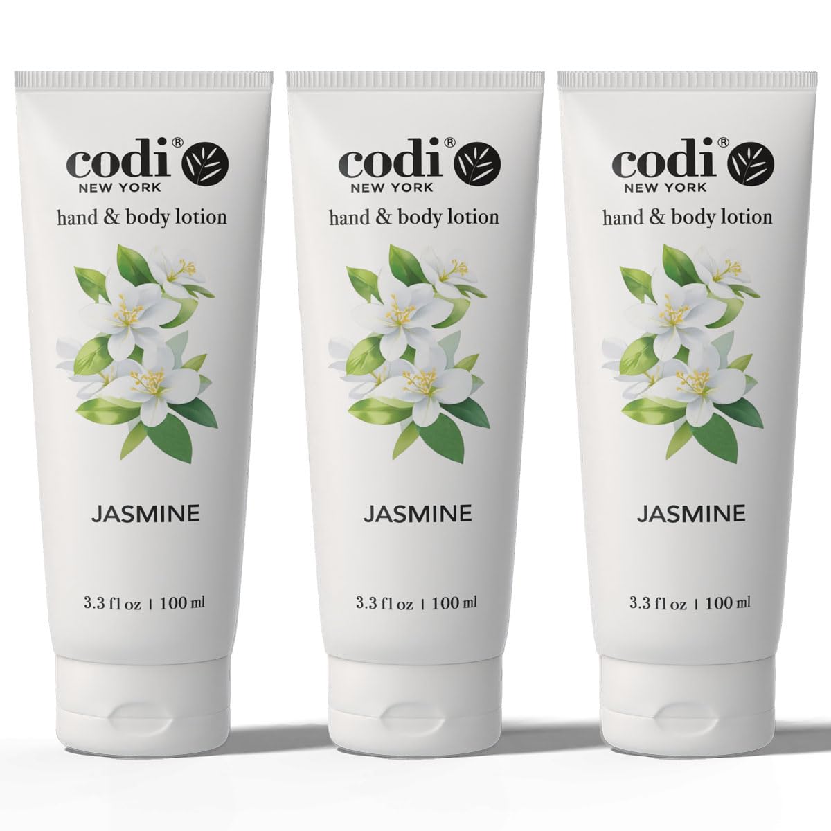CodiNCodi Hand & Body Lotion – 100 ml (3.38 Fl Oz) Pack of 3 – Moisturizer with Natural Extracts – Hydrating, Non-Greasy Formula for All Skin Types (3.38 Fl Oz (Pack of 3), Jasmine)