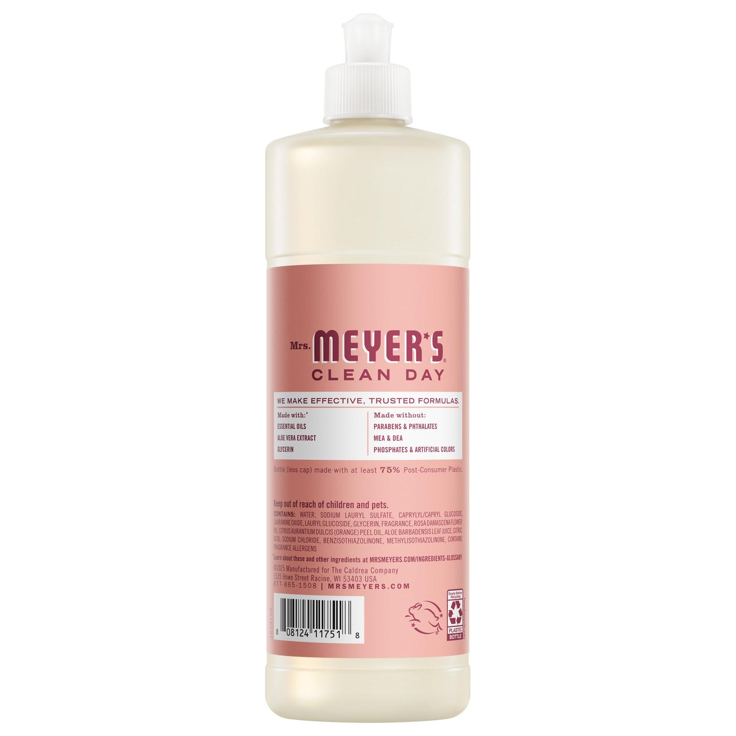 Mrs. MEYER'S CLEAN DAY Variety, 1 Liquid Hand Soap, 12.5 OZ, 1 Liquid Dish Soap, 16 OZ, 1 CT (Rose)