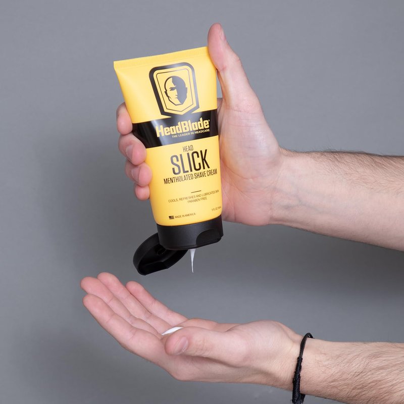 HeadBlade HeadSlick Shave Cream - 5 oz | Smooth Shaving for Bald Men, Reduces Irritation & Razor Burn