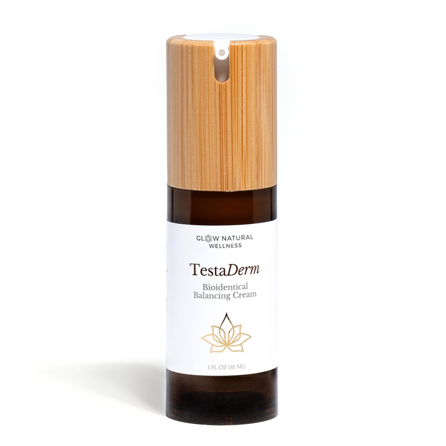 Glow Natural Wellness TestaDerm - DHEA Supplement Cream for Women - Plant-Derived Topical Balancing Cream - Unscented Formula with Botanicals - 1 fl oz (30ml)