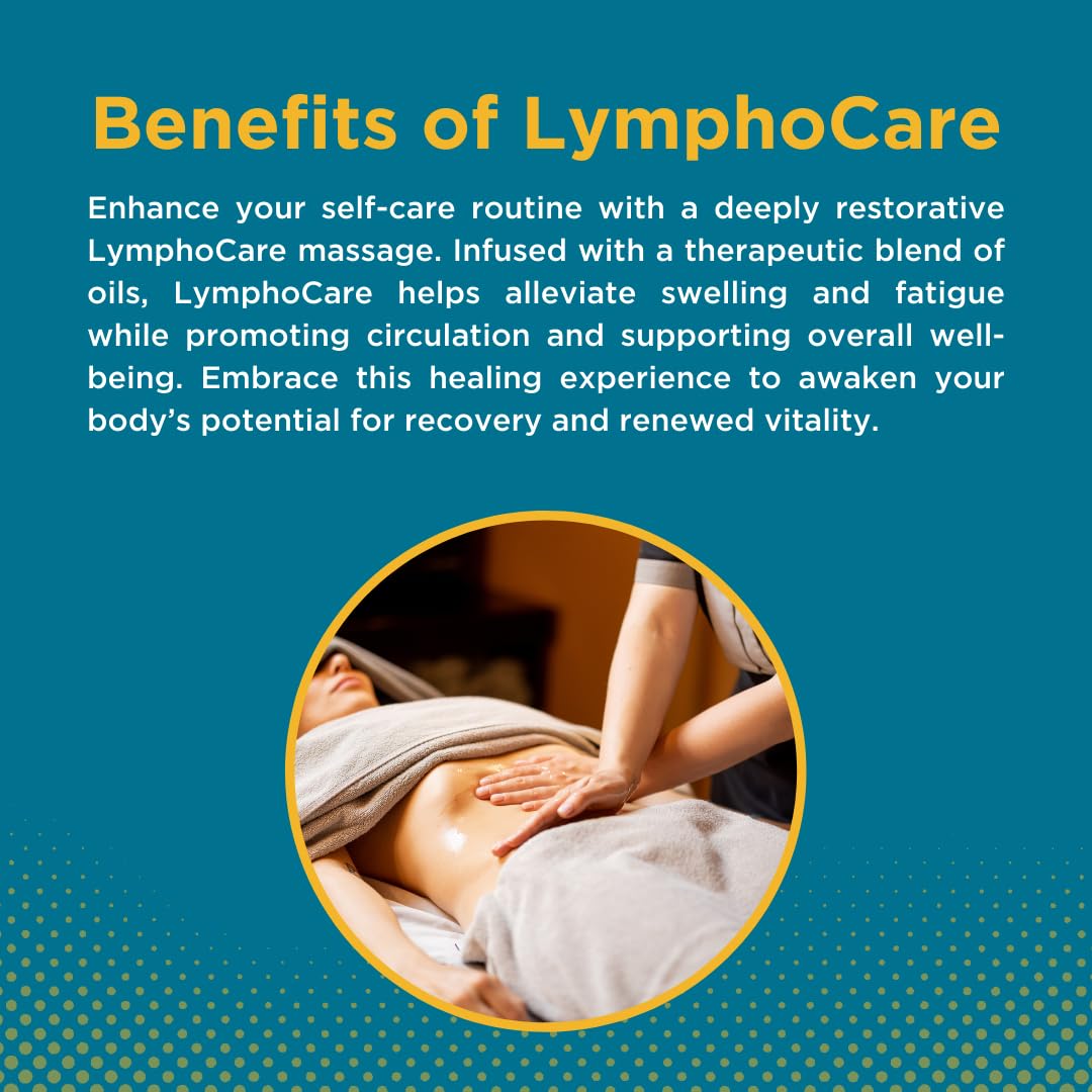 Baar LymphoCare Massage Oil & Skin Lotion – Lymphatic Massage Blend with Olive Oil, Rose Hip Oil & Castor Oil, Nourishing Body Lotion for Circulation & Relaxation, 8 Oz