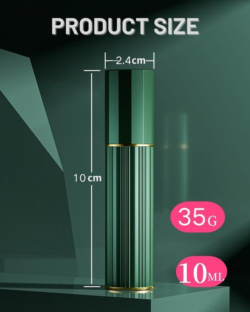 BRARIOS Travel Perfume Atomizer Refillable,Empty Portable Cologne Dispenser,Mini Aftershave Sprayer for Men and Women (Gold/10ml)