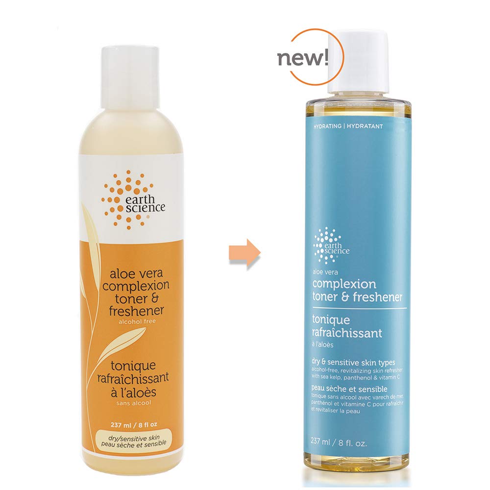 Earth Science - Aloe Vera Complexion Toner & Freshener, 2 Pack (8 fl. oz.)