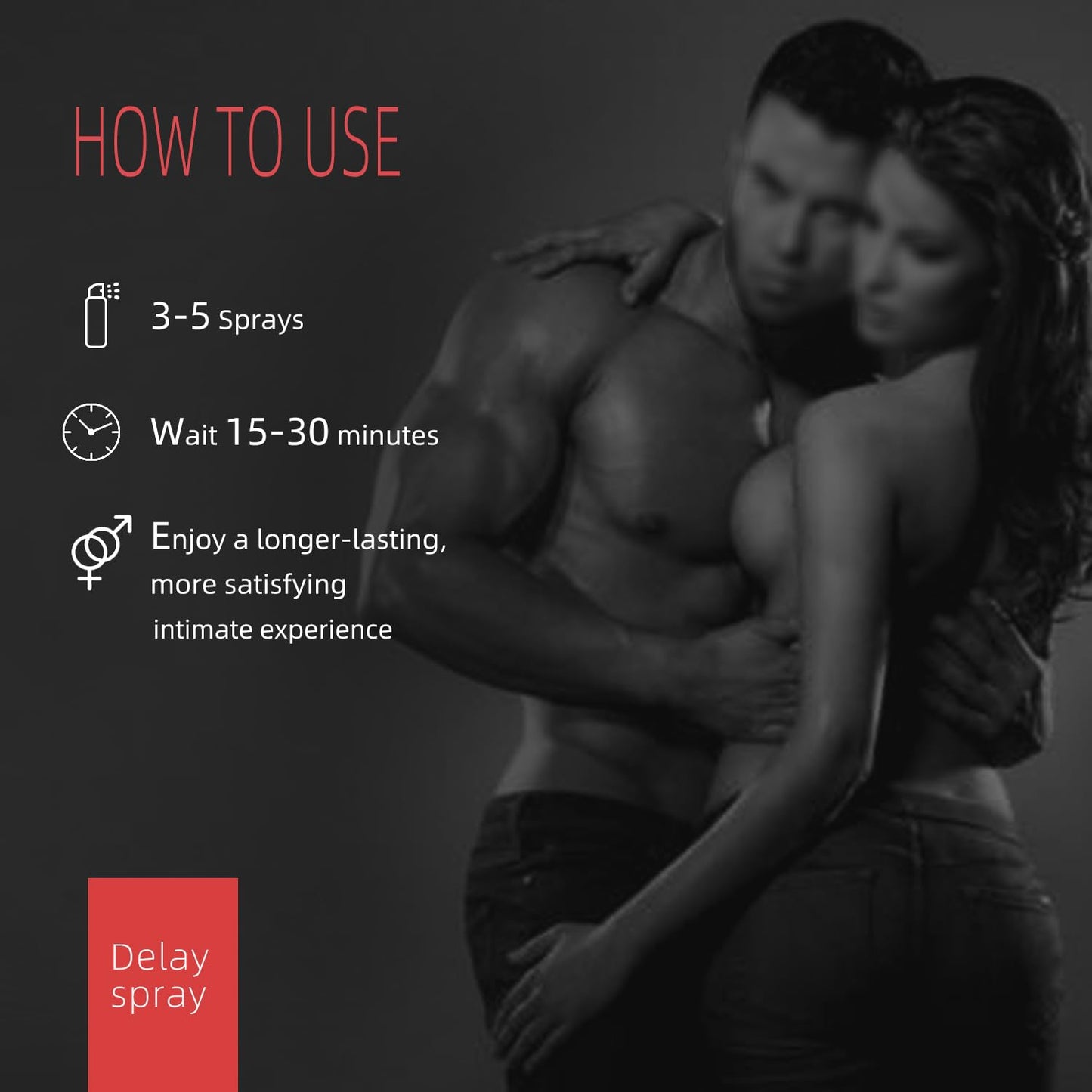 Delay Spray, Male desensitizing Spray delay Sprite Duration Sprayer Last Longer in Bed for Men, Climax Control Gift for him