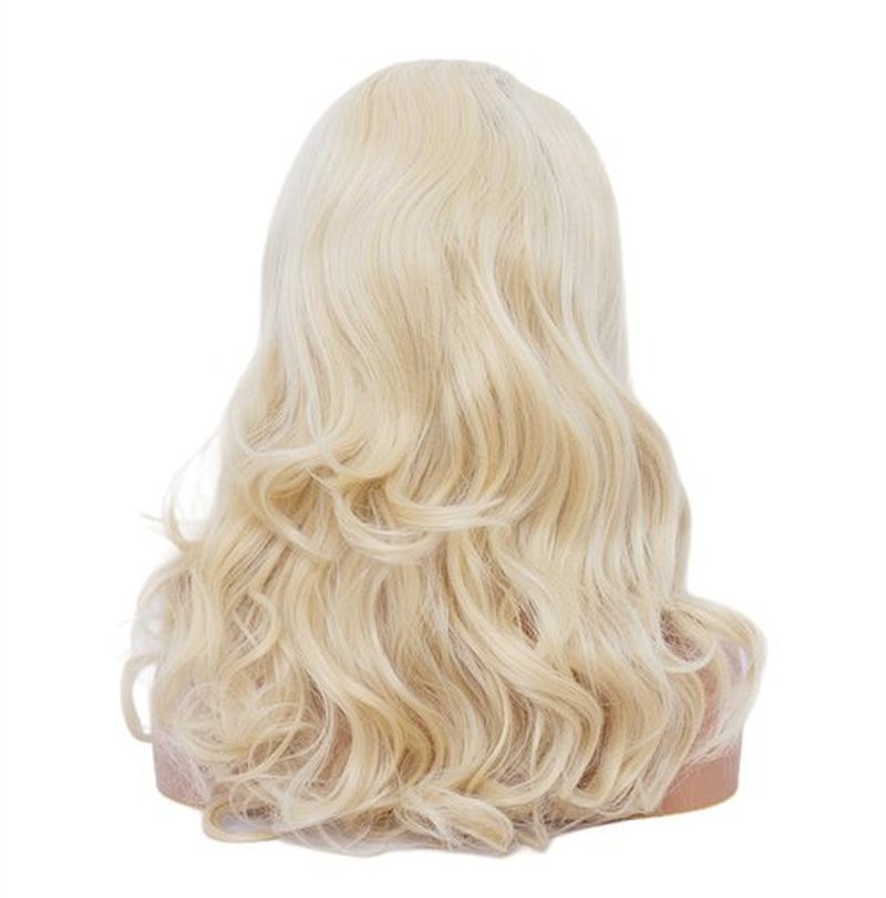 Gerulyss Long Wavy Wigs with Big Bouffant Blonde 80s Costume Classical Wig with Bangs Beehive Hair Wig for Women