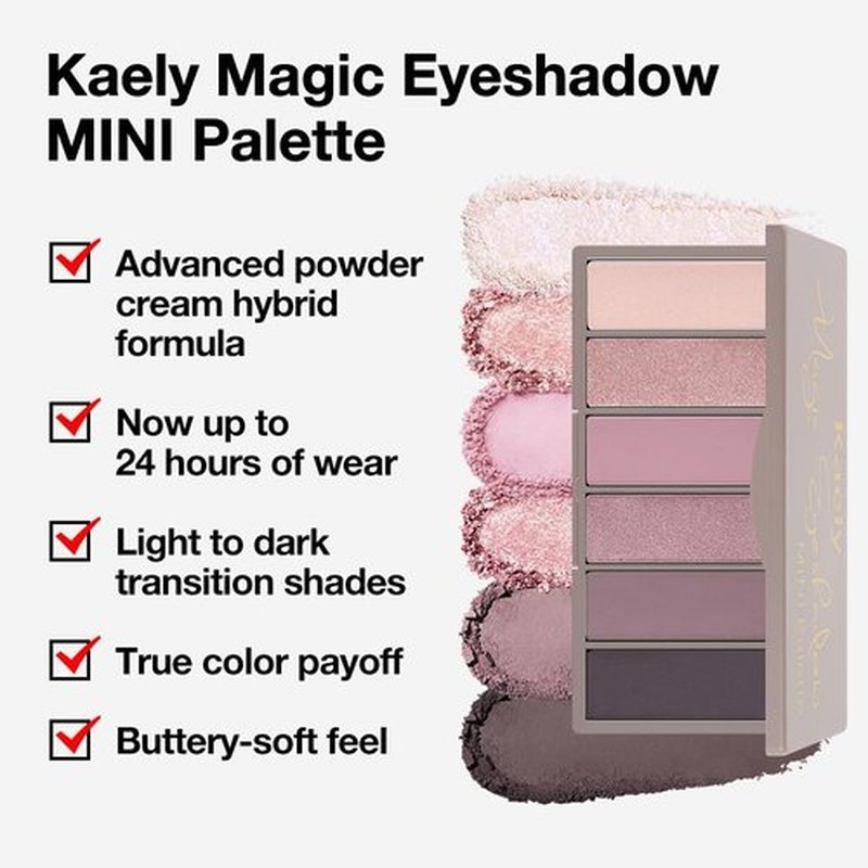 Kaely 6 Color Mini Nude Pink Eyeshadow Palette Makeup, Highly Pigmented Eye Shadow Palette Waterproof, Natural Matte Shimmer Eye Shadow Palette, paleta de sombras de ojos, Vegan & Cruelty-free, 07
