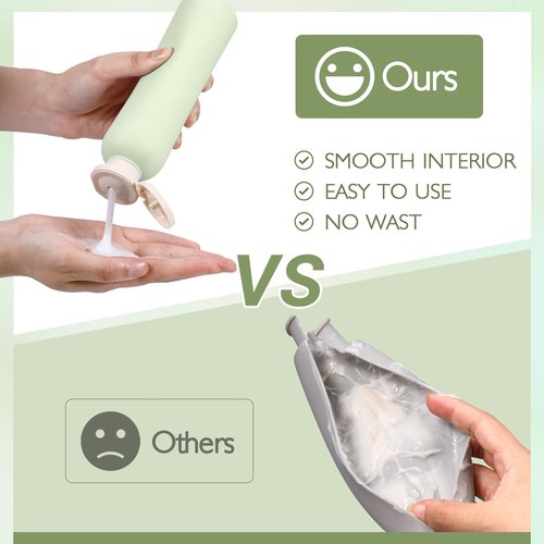 8.8oz 4Pcs Green Plastic Refillable Travel Shampoo and Conditioner Bottles Plastic Refillable Travel Shampoo Bottles with Flip Cap Plastic Refillable Shampoo and Conditioner Bottles Travel Size
