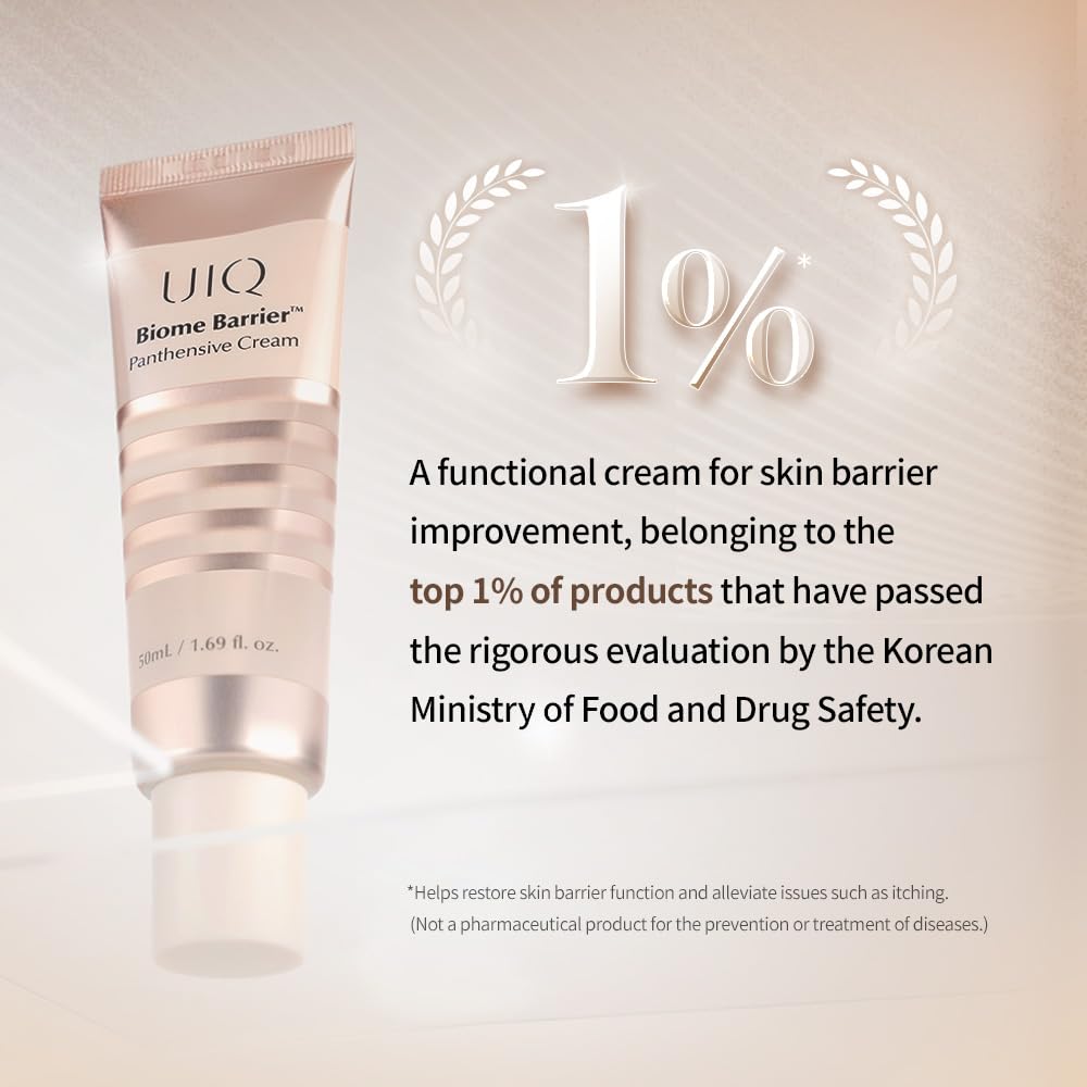 UIQ Biome Barrier Panthensive Cream, Intensive Ceramide & Dexpanthenol Face Moisturizer, Deep Hydration & Soothing Care, 50ml / 1.69 fl.oz