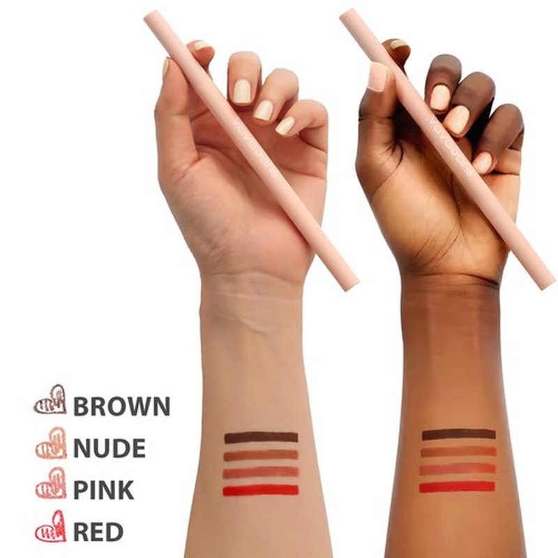VavaSans Matte Lip Liner Mechanical Pencil Ultra-Blendable Ruby Red and Pink Dual Ended Two Color Retractable Lipliner Pigmented Smooth Creamy Textured Waterproof Smudge Proof Long Lasting Makeup