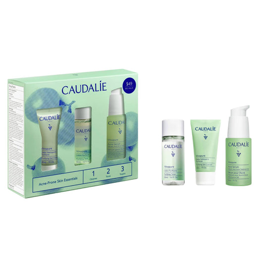Caudalie Vinopure Acne Serum - Target Blemishes & Prevent Breakouts | 1.0 oz + 2 Travel Sizes
