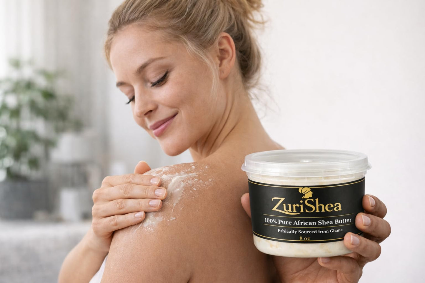 ZuriShea. 100% Pure Raw African Shea Butter (8oz) – Deep Moisturizer for Skin, Hair, Scalp, DIY Beauty, Lip Balm, Soap and lotion Base.