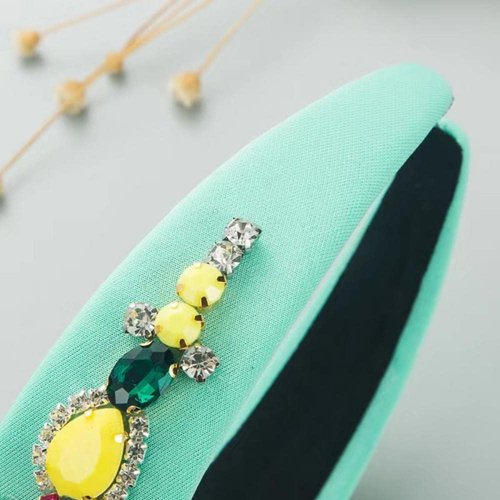 MUQINGWAN Rhinestone Diamond Bling Headband - Thick Padded Glitter Sparkle Purple Hair Accessory Gift for Women and Girls