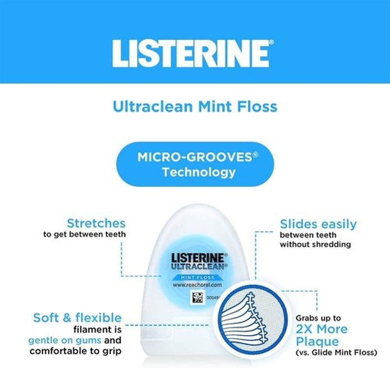 Listerine Ultraclean Floss, 30 Yards each (Value Pack of 5)
