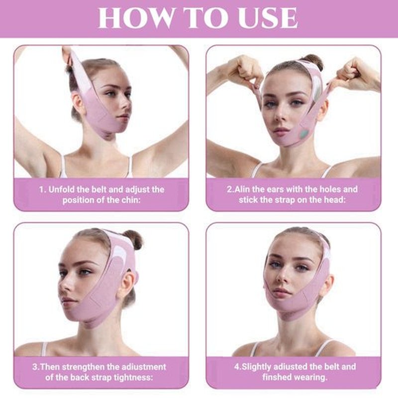 Graphene V-Line Mask Chin Up Mask V Shaped Face Mask Chin strap for sleeping, Jaw Exerciser(lilac)