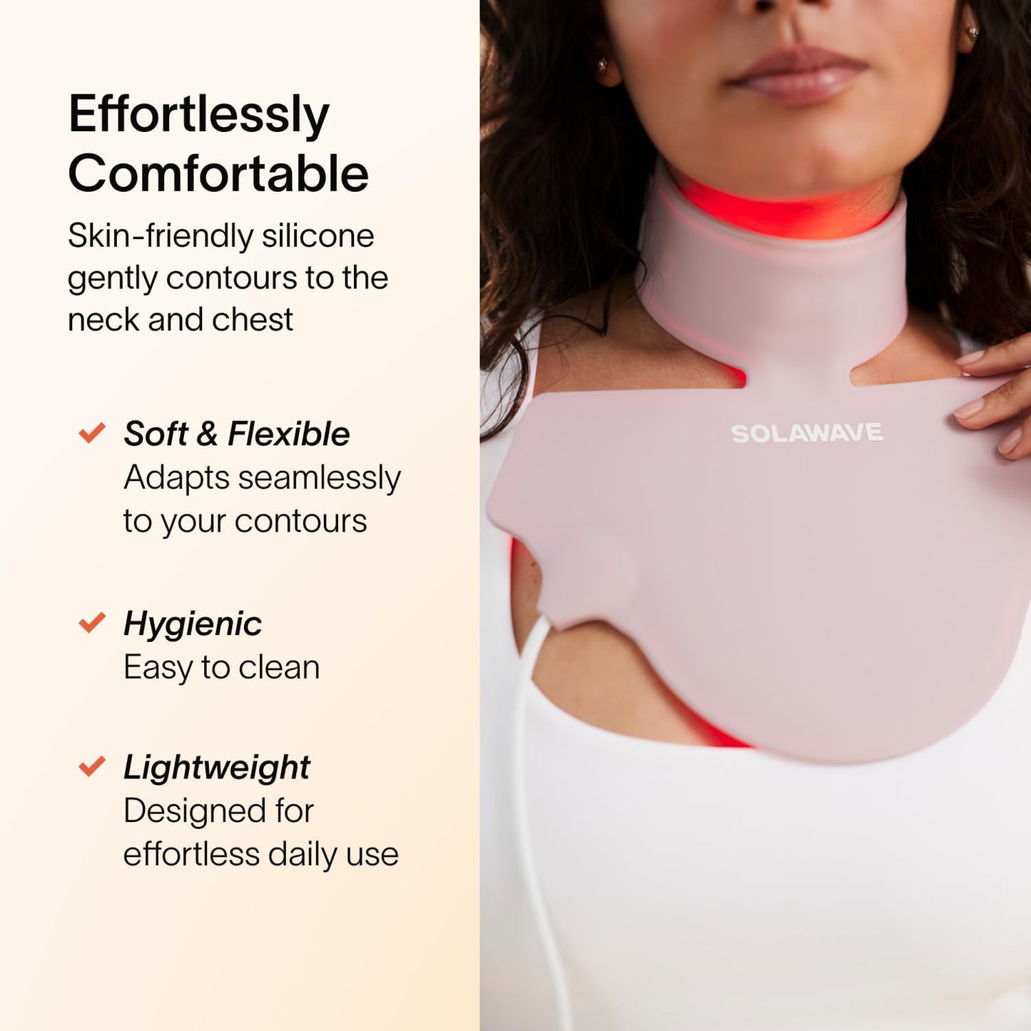Solawave Red Light Therapy Mask for Neck & Chest | Red Light & Near Infrared Light Device for Décolleté | Rejuvenates the Skin, Smooths Look of Fine Lines & Wrinkles | Anti-Aging Skincare at Home